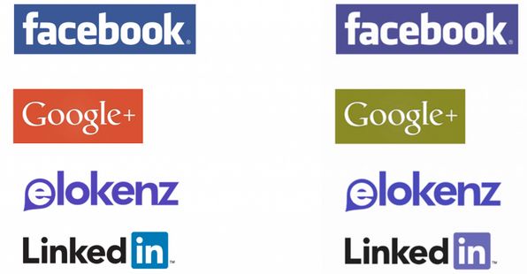 Logo Facebook, Google...