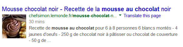 Snippet recette