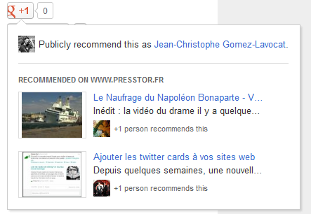 Google + Recommend