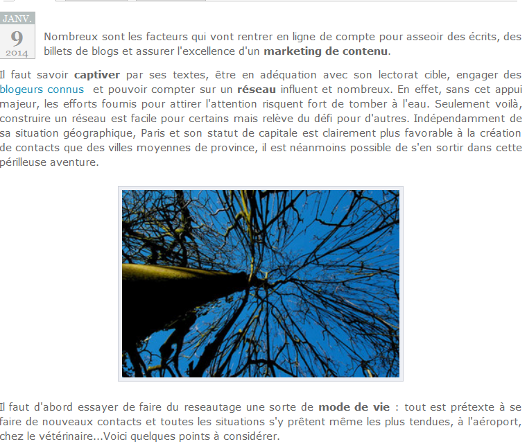 Nouvel article de blog