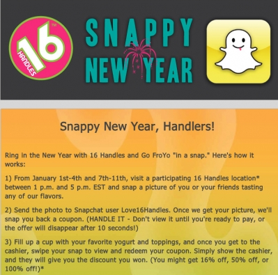 Snapchat et coupons